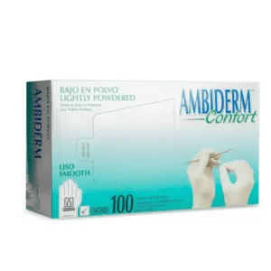 Guante de latex natural Liso Ambiderm confort