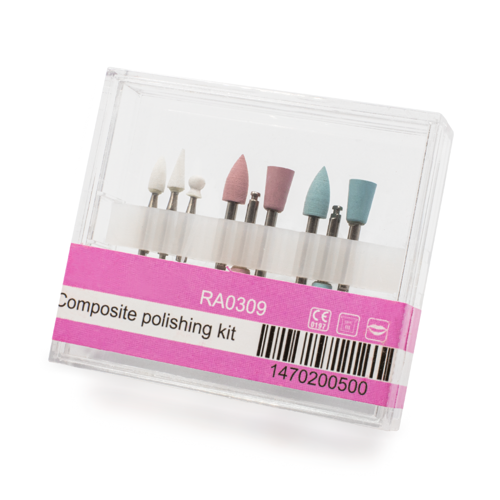 thumbnail image 2 of Dental Diamond Composite Polishing Kit - Silicone Polishers & Burs For Resin Finishing (RA Latch Shank) 2 of 10