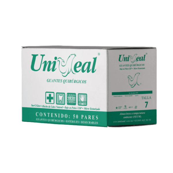 Caja de Guantes Uniseal Estériles para Cirugía