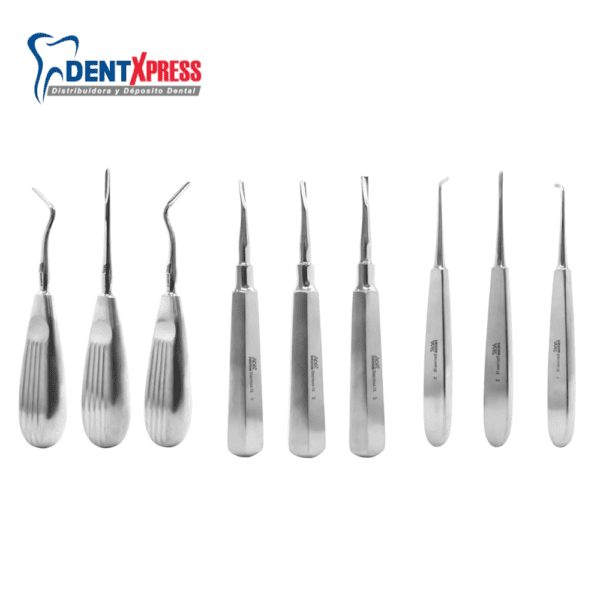 Estuche de Elevadores | Kit de Elevadores Dentales 9 piezas