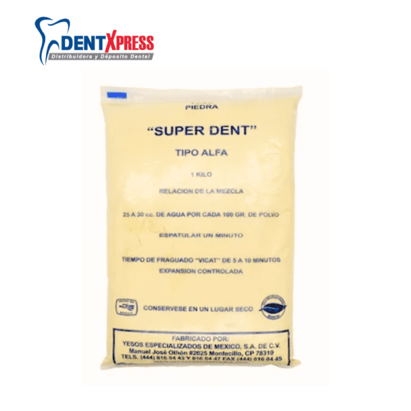 Yeso Piedra III Tipo Alfa Super Dent Amarillo