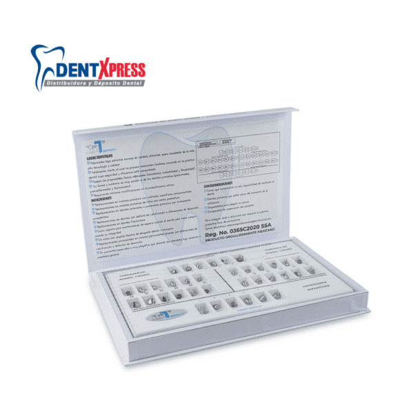 Estuche Con 36 Coronas Anteriores Acero Inoxidable Denteam