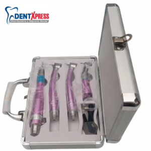 Kit de Piezas Morado con Luz LED: 2 Piezas de Alta Velocidad, Motor, Recta y Contra-ángulo