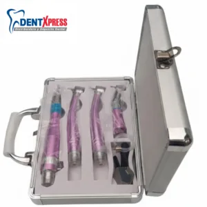 Kit de Piezas Morado con Luz LED: 2 Piezas de Alta Velocidad, Motor, Recta y Contra-ángulo