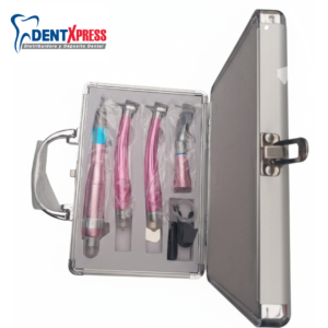 Kit de Piezas Rosa con Luz LED: 2 Piezas de Alta Velocidad, Motor, Recta y Contra-ángulo